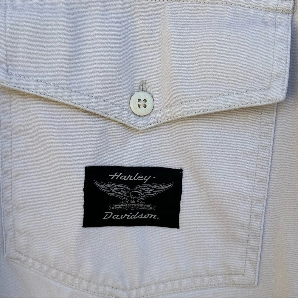 NWOT Harley-Davidson Logo Spell Out Button Down Long Sleeve Shirt - Size XL